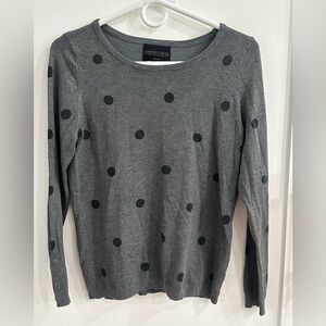 Absolutely Creative Worldwide Polka Dot Sweater Grey S